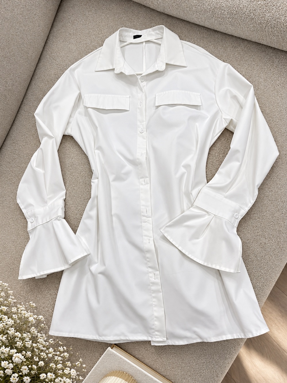 White shirt dress